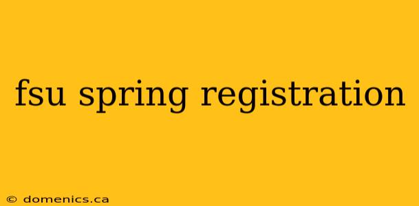 fsu spring registration