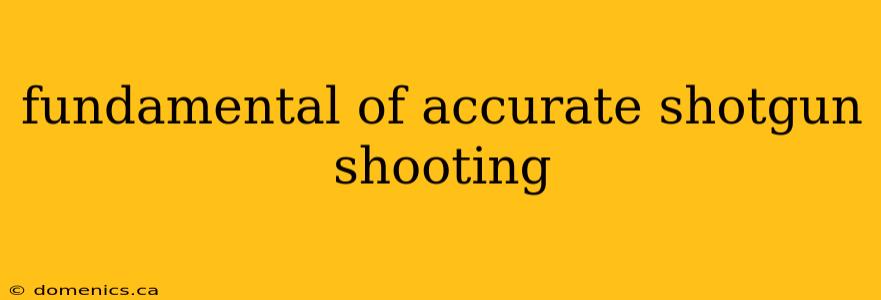 fundamental of accurate shotgun shooting