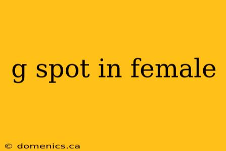 g spot in female