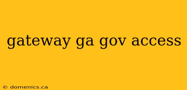 gateway ga gov access