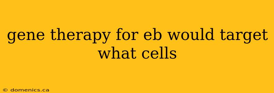 gene therapy for eb would target what cells