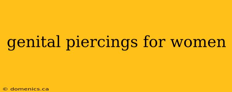 genital piercings for women