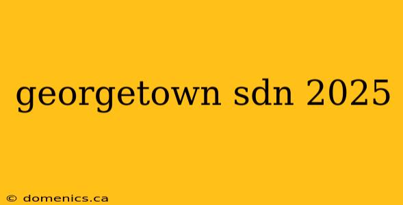 georgetown sdn 2025