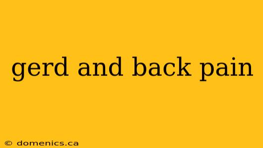 gerd and back pain