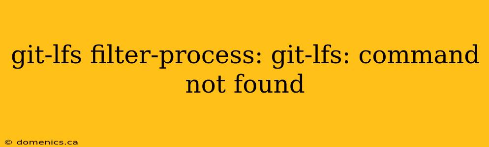 git-lfs filter-process: git-lfs: command not found