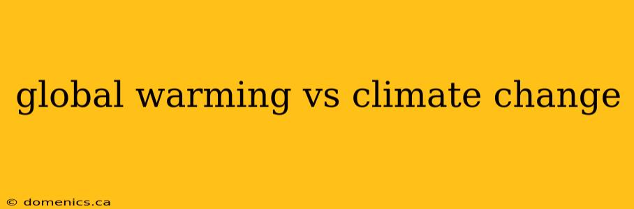 global warming vs climate change