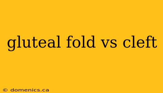 gluteal fold vs cleft