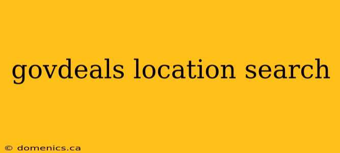 govdeals location search