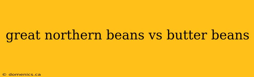 great northern beans vs butter beans