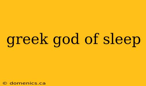 greek god of sleep