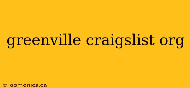 greenville craigslist org