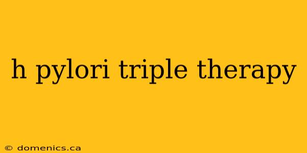 h pylori triple therapy