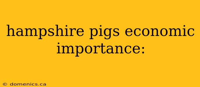 hampshire pigs economic importance: