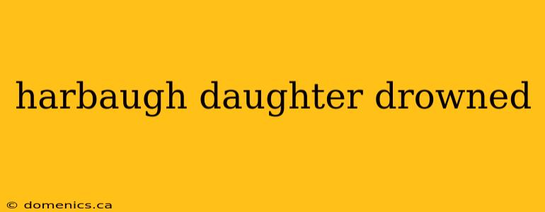 harbaugh daughter drowned