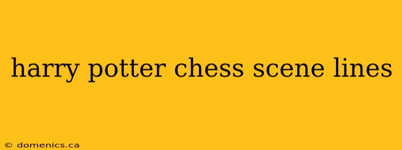 harry potter chess scene lines