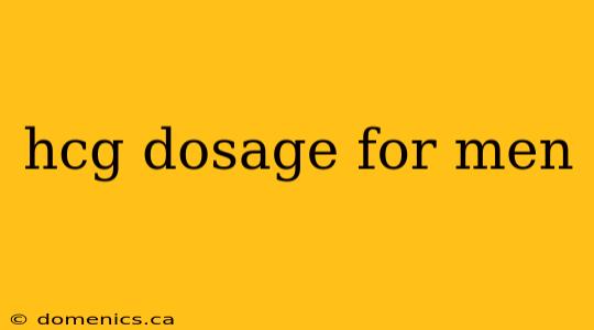 hcg dosage for men