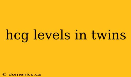 hcg levels in twins