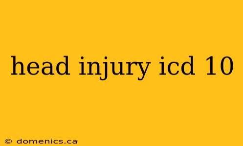 head injury icd 10