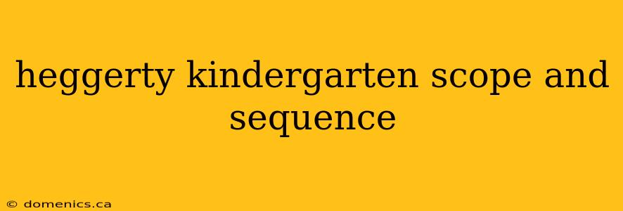 heggerty kindergarten scope and sequence