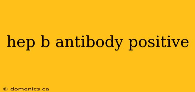 hep b antibody positive