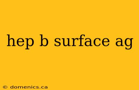 hep b surface ag