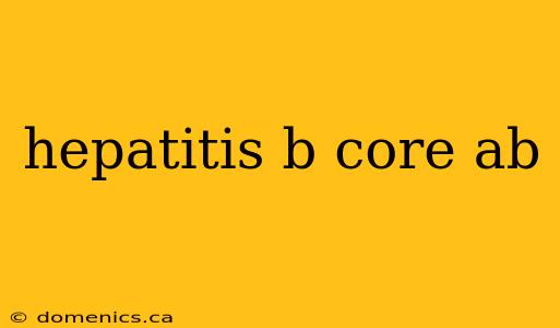 hepatitis b core ab