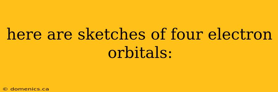 here are sketches of four electron orbitals: