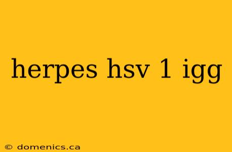 herpes hsv 1 igg