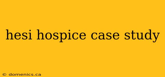 hesi hospice case study