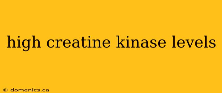 high creatine kinase levels