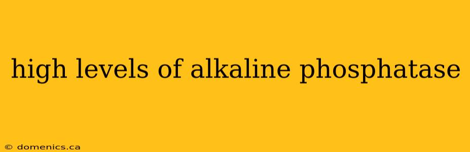 high levels of alkaline phosphatase