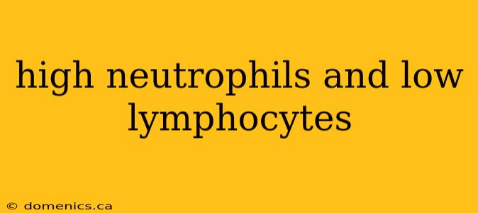 high neutrophils and low lymphocytes