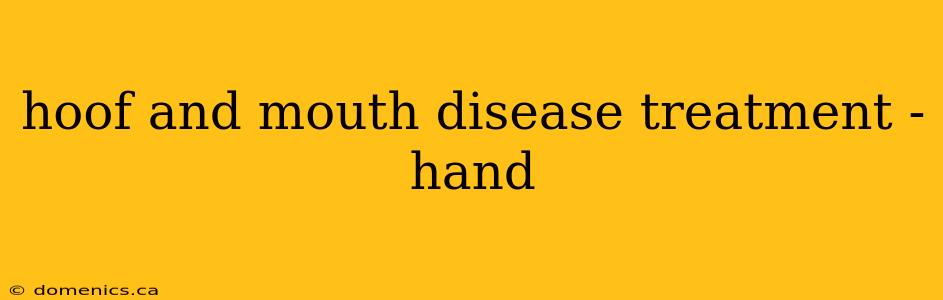 hoof and mouth disease treatment -hand