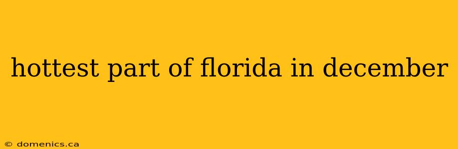 hottest part of florida in december