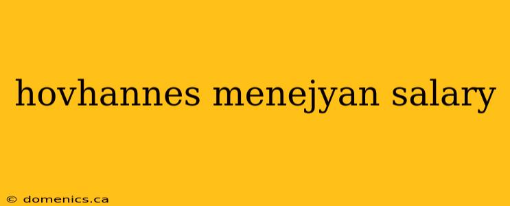 hovhannes menejyan salary