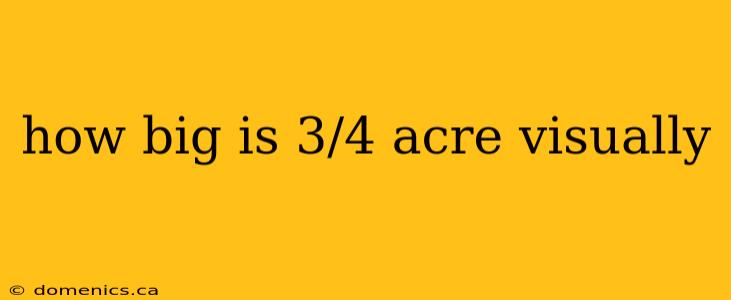 how big is 3/4 acre visually