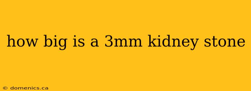 how big is a 3mm kidney stone