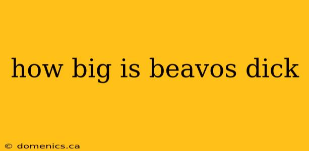 how big is beavos dick