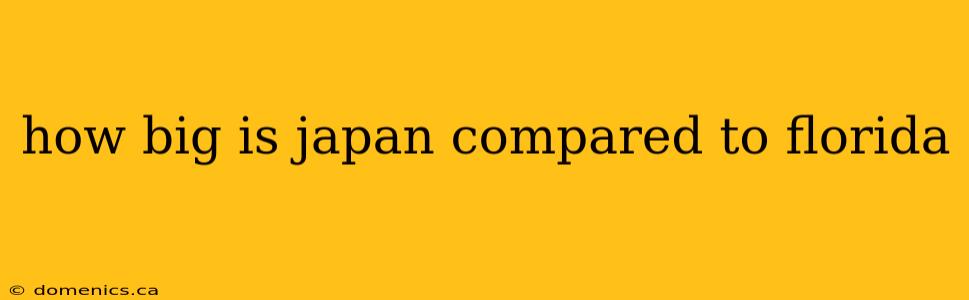 how big is japan compared to florida