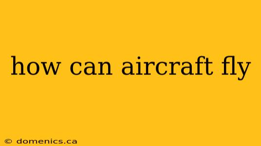 how can aircraft fly