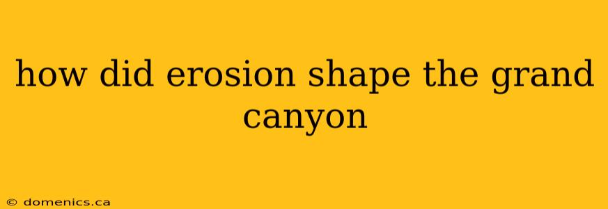 how did erosion shape the grand canyon