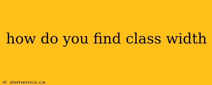 how do you find class width