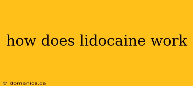 how does lidocaine work