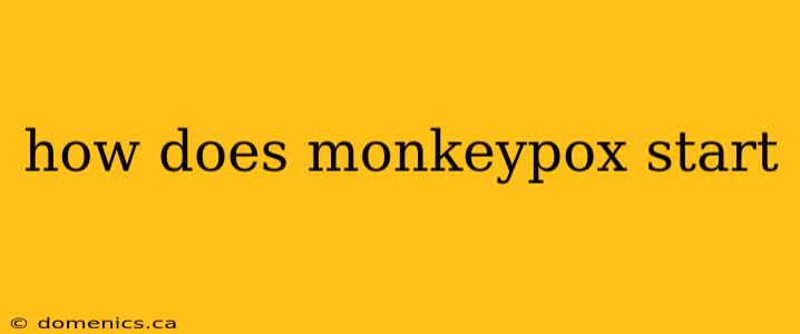 how does monkeypox start