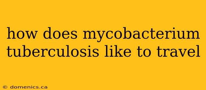 how does mycobacterium tuberculosis like to travel