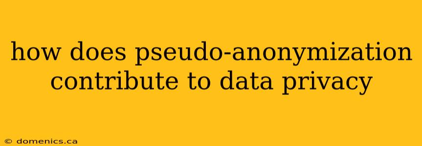 how does pseudo-anonymization contribute to data privacy