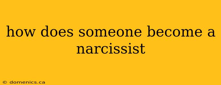 how does someone become a narcissist