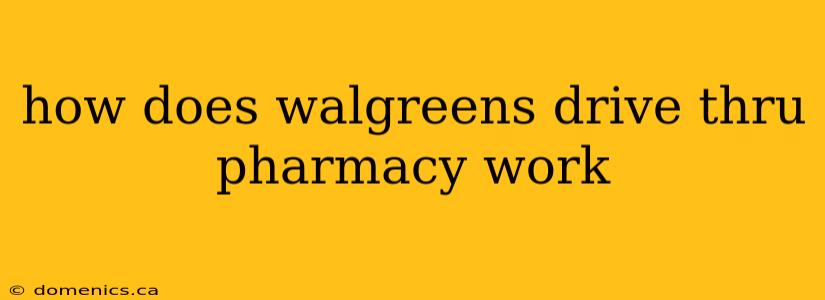 how does walgreens drive thru pharmacy work