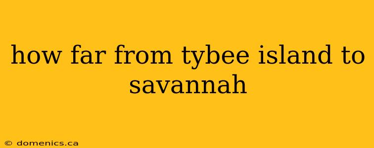 how far from tybee island to savannah