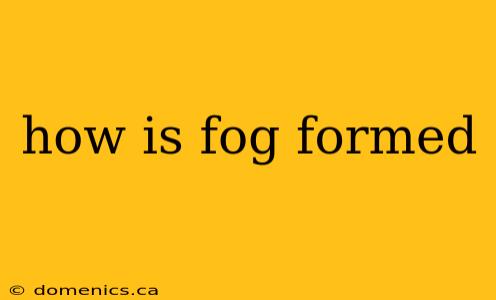 how is fog formed